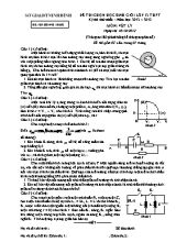 Đề và đáp án thi học sinh giỏi Vật lí 12 - Năm học 2012-2013 - Sở GD & ĐT Ninh Bình